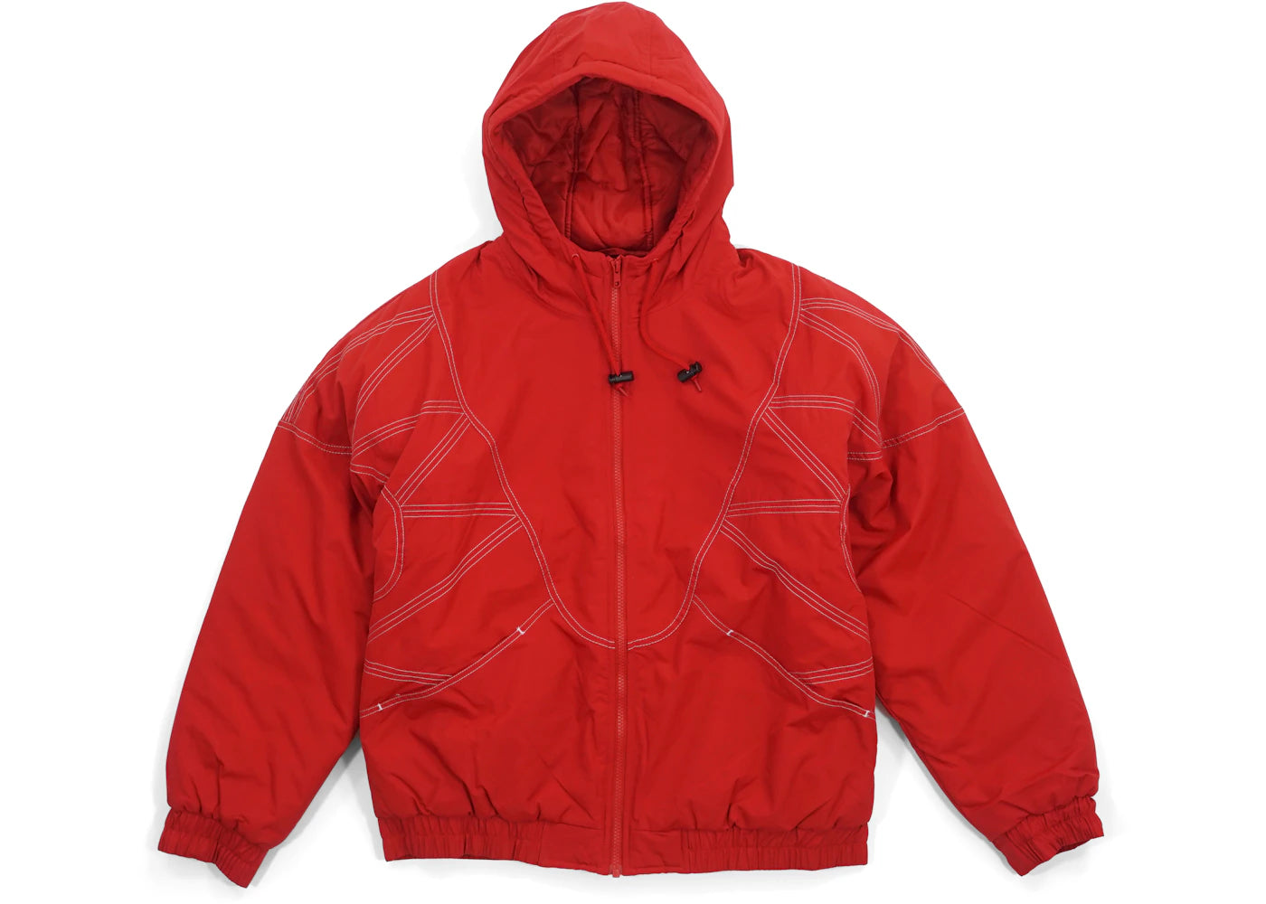 SEM SEM Size 4 Red & Black Acrylic Blend Zig Zag Suede Jacket