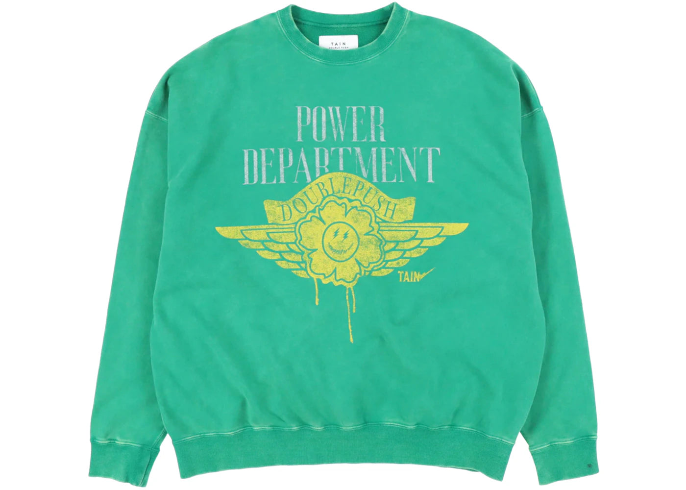 Tain Double Push Tain Crewneck Sweatshirt Green – Side Kicks