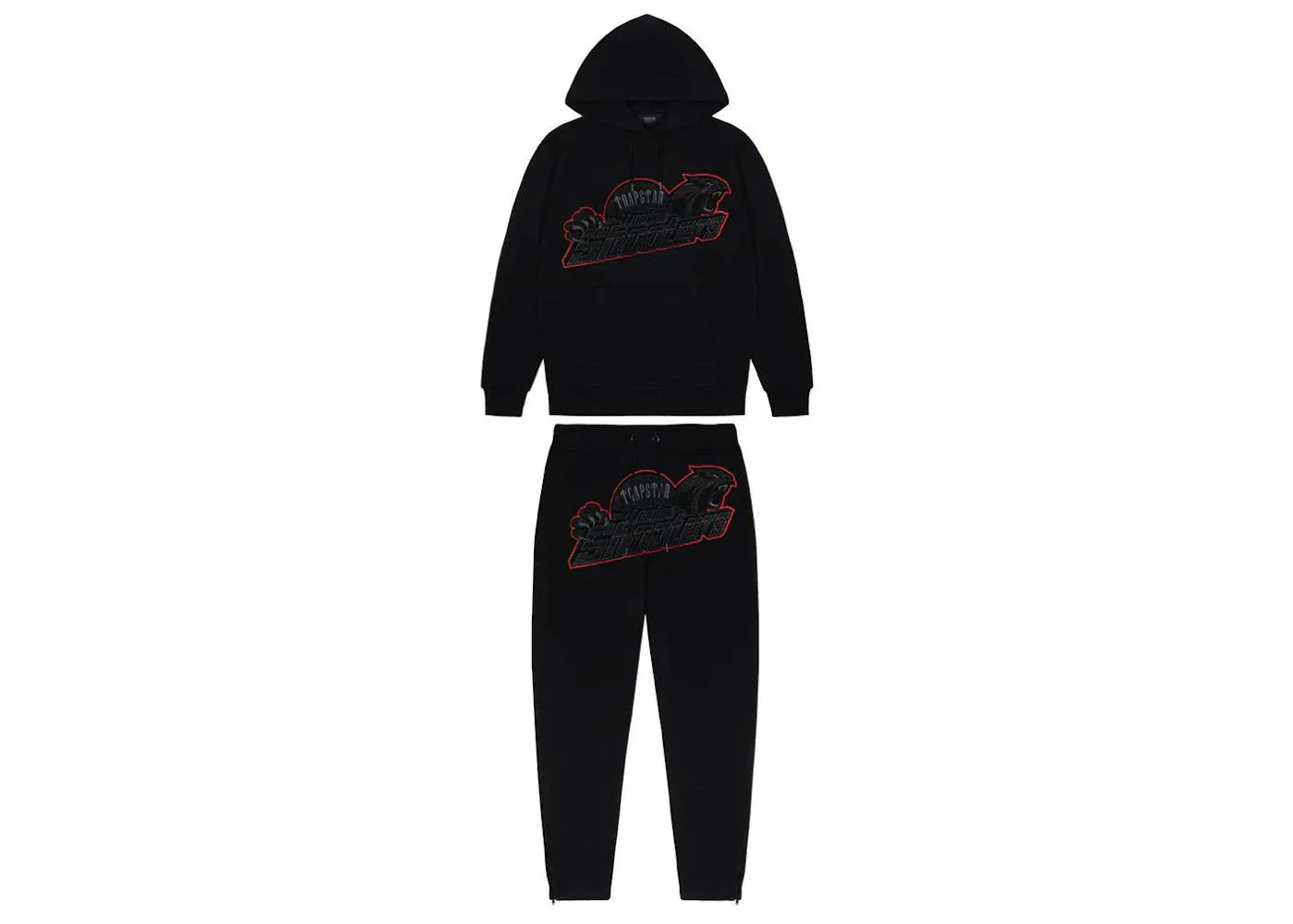 Trapstar Shooters Hoodie Tracksuit Black/Red - Main Image