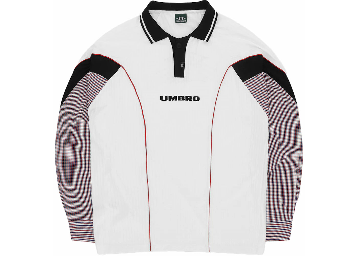 Umbro x Slam Jam Gingham Cut Up Polo White – Side Kicks