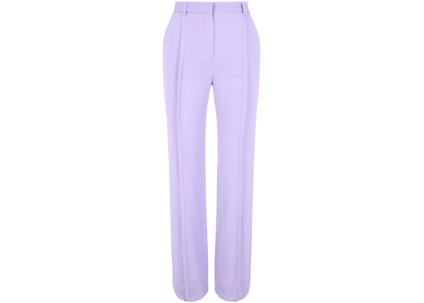 VERSACE LINEN PLEATED WIDE TROUSERS