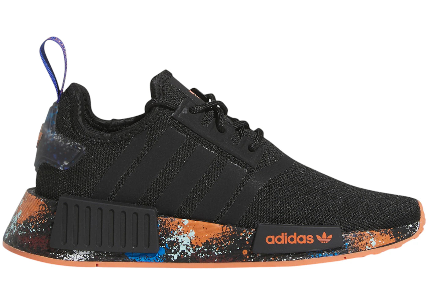 adidas NMD R1 Core Black Semi Lucid Blue Hazy Copper (GS) Side Kicks adidas NMD R1 Core Black Semi Lucid Blue Hazy Copper (GS) Side Kicks