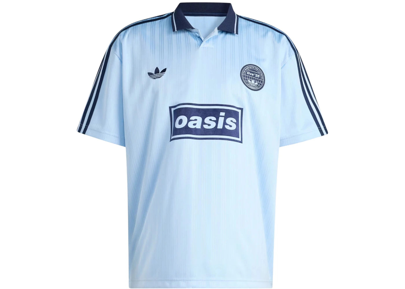  × oasis Tour Jacquard Jersey adidas x Oasis Tour Jacquard Jersey Clear Sky – Side Kicks
