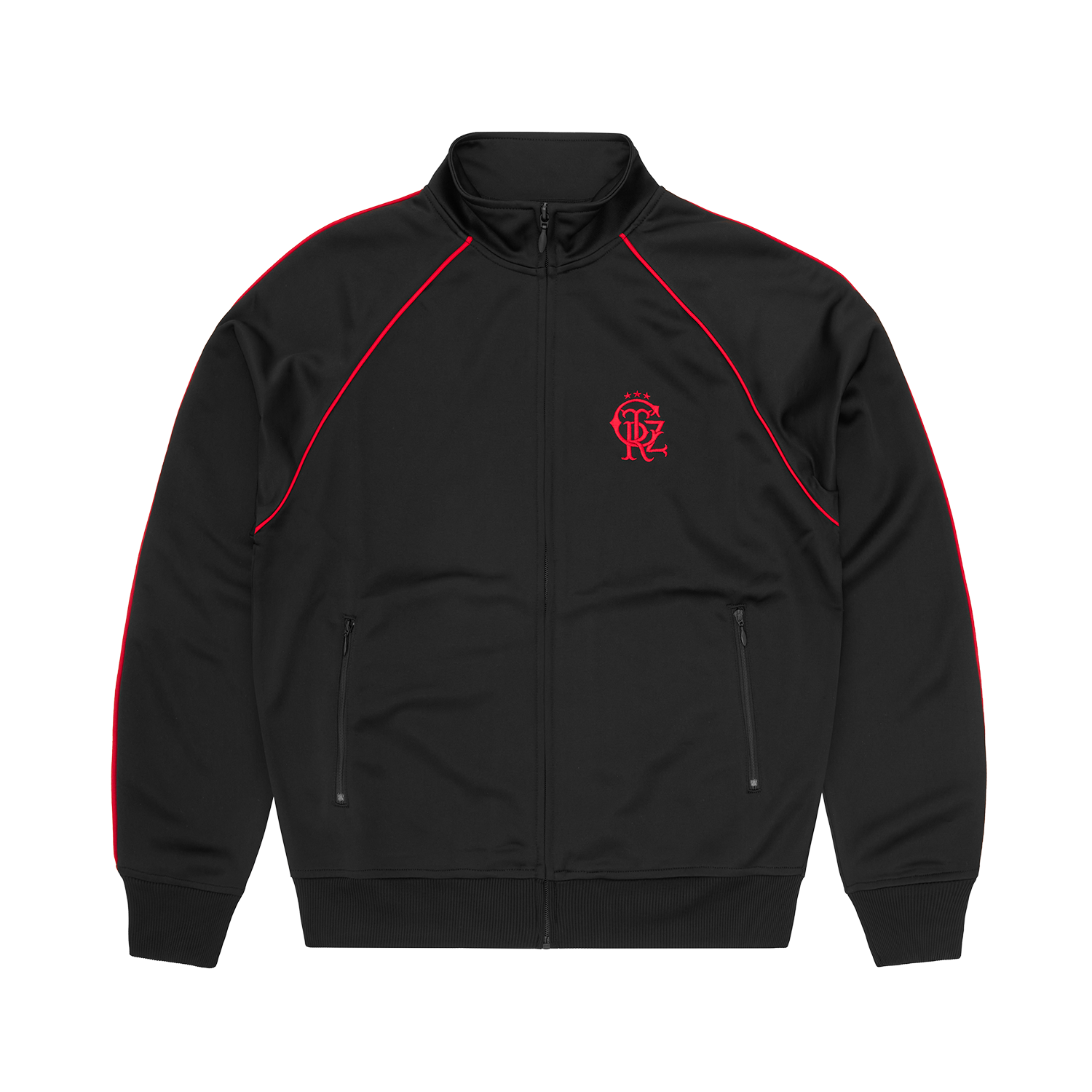Corteiz 3 Star Crest Track Jacket Black – Side Kicks