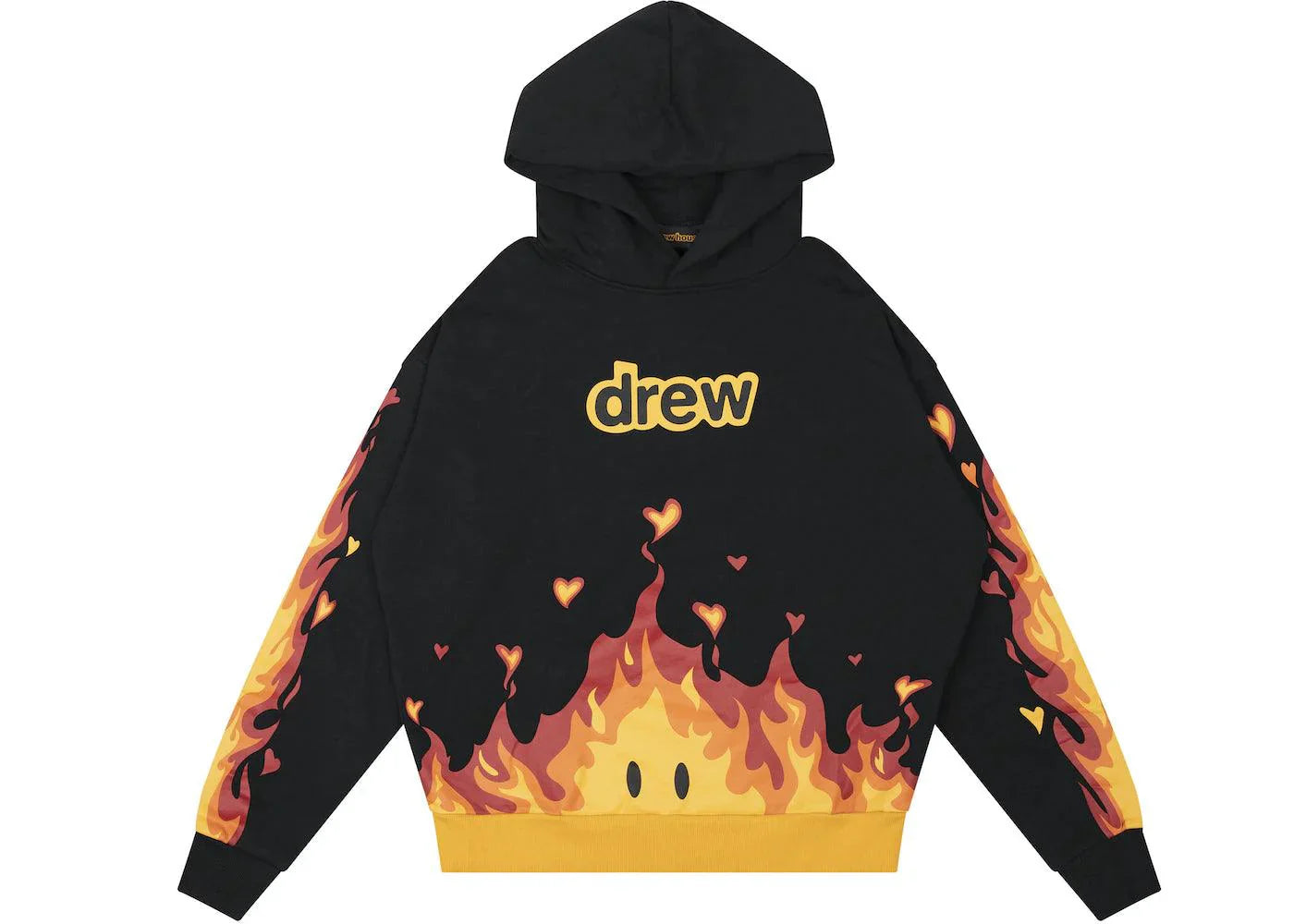 drew house fire hoodie black - Side Kicks