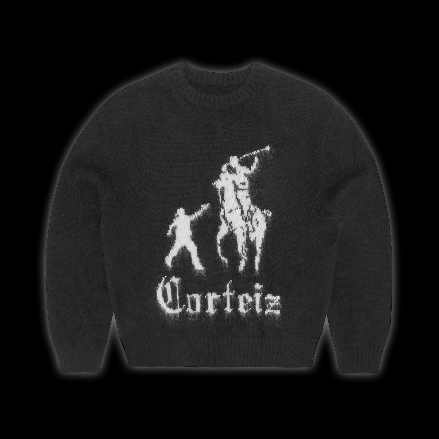 Corteiz Jackin Knit Sweater Black – Side Kicks