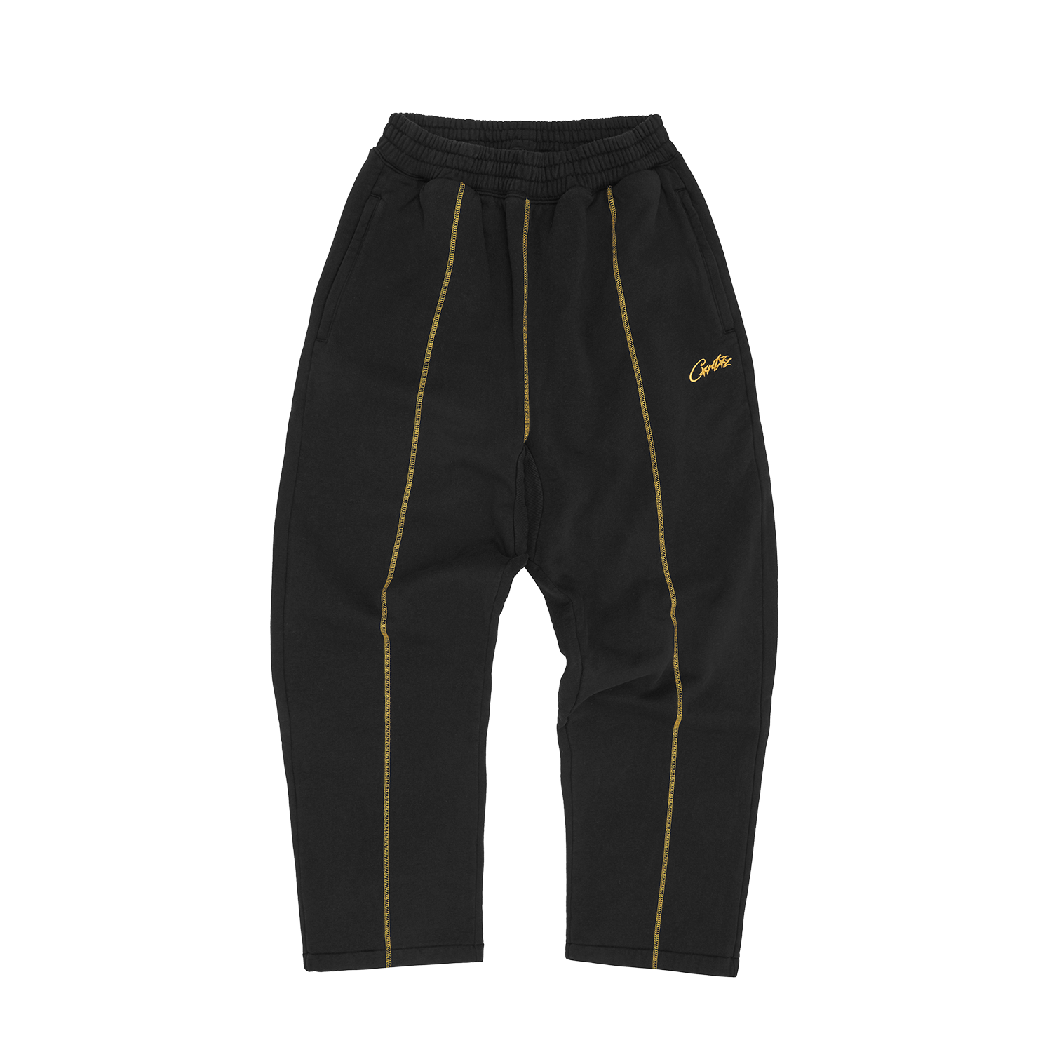 Corteiz HMP Open Hem Sweatpant Black / Yellow – Side Kicks