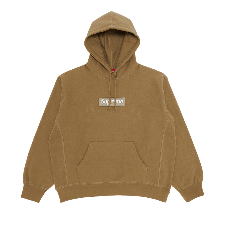 Supreme Box Logo Hooded Sweatshirt 'Dark Sand' – Side Kicks