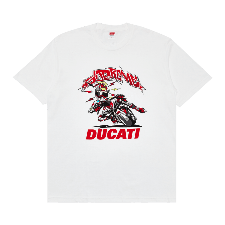 Supreme x Ducati Bike Tee 'White'