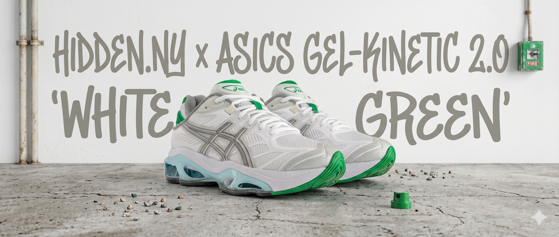 HIDDEN.NY x ASICS GEL-Kinetic 2.0 'White Green' Release Date, Price & Where to Buy