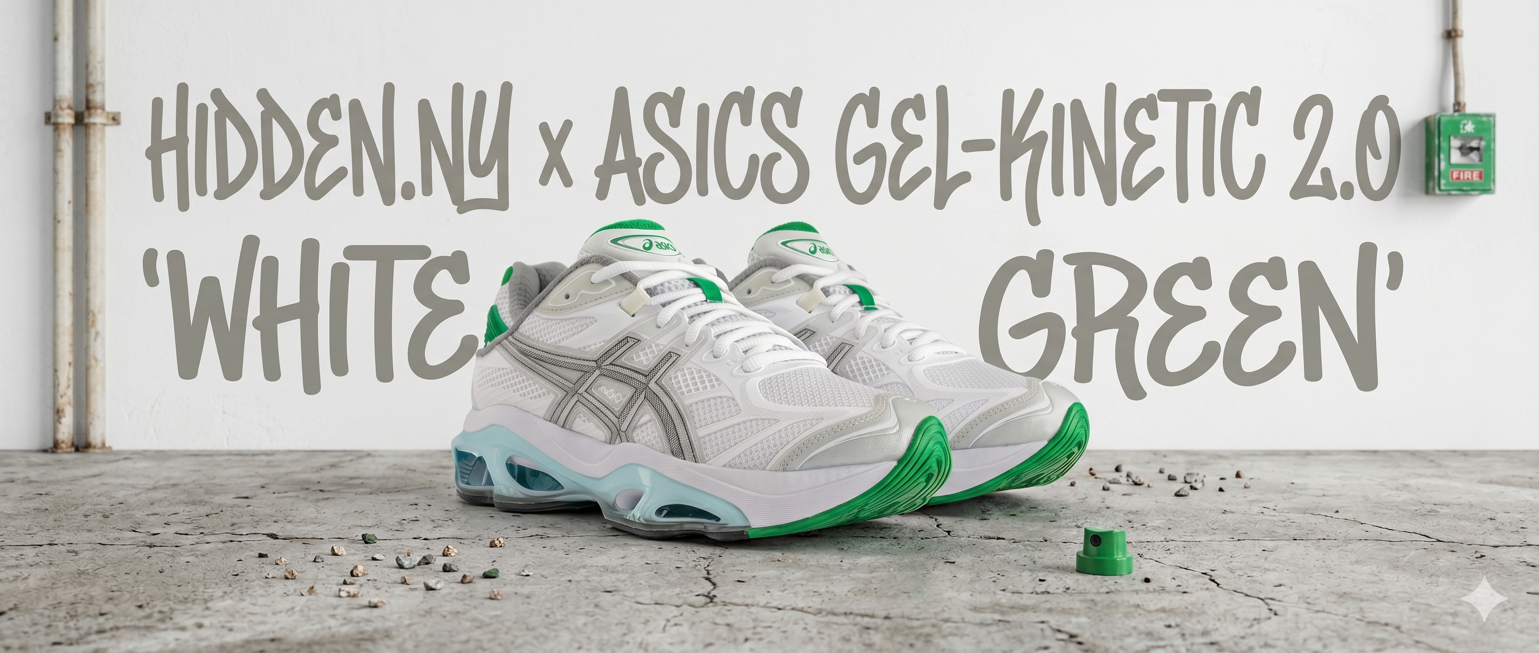 HIDDEN.NY x ASICS GEL-Kinetic 2.0 'White Green' Release Date, Price & Where to Buy
