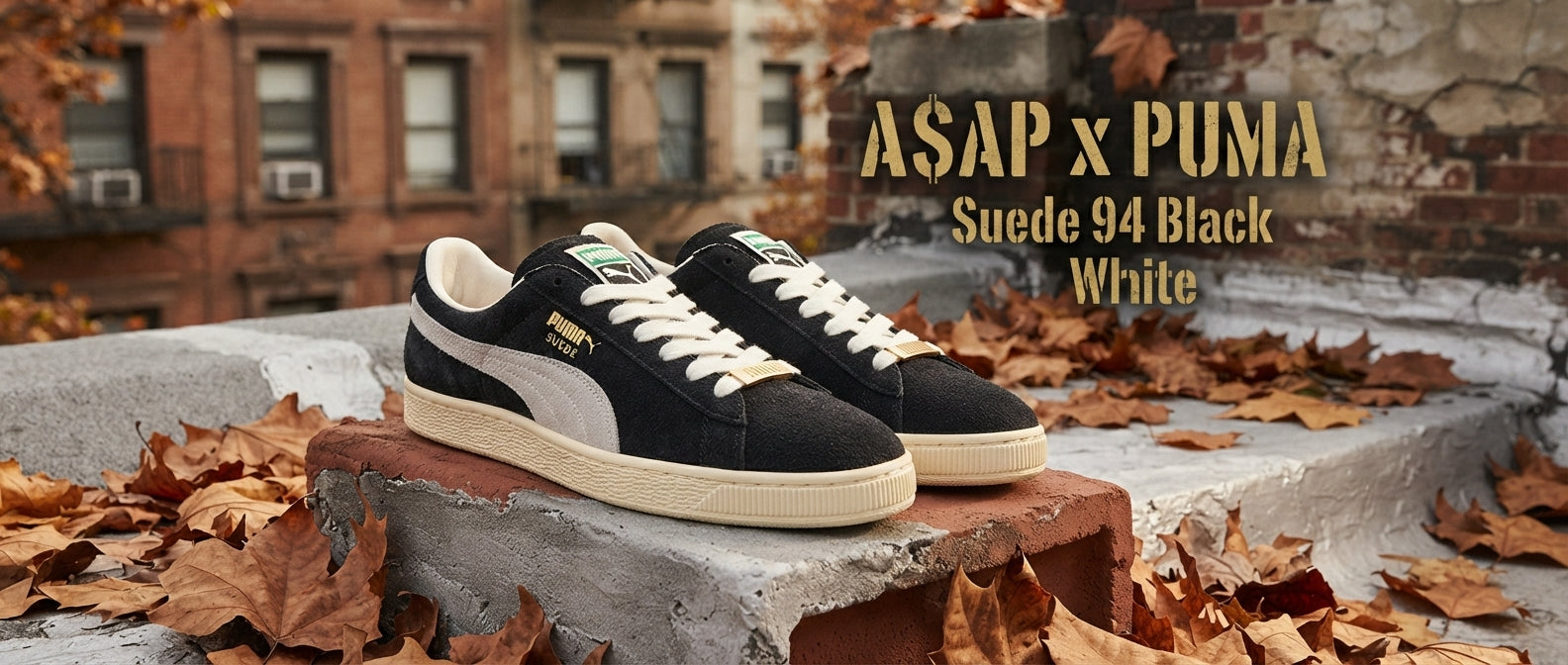 A$AP Rocky x PUMA Suede 94 Black White 2026 | Side Kicks