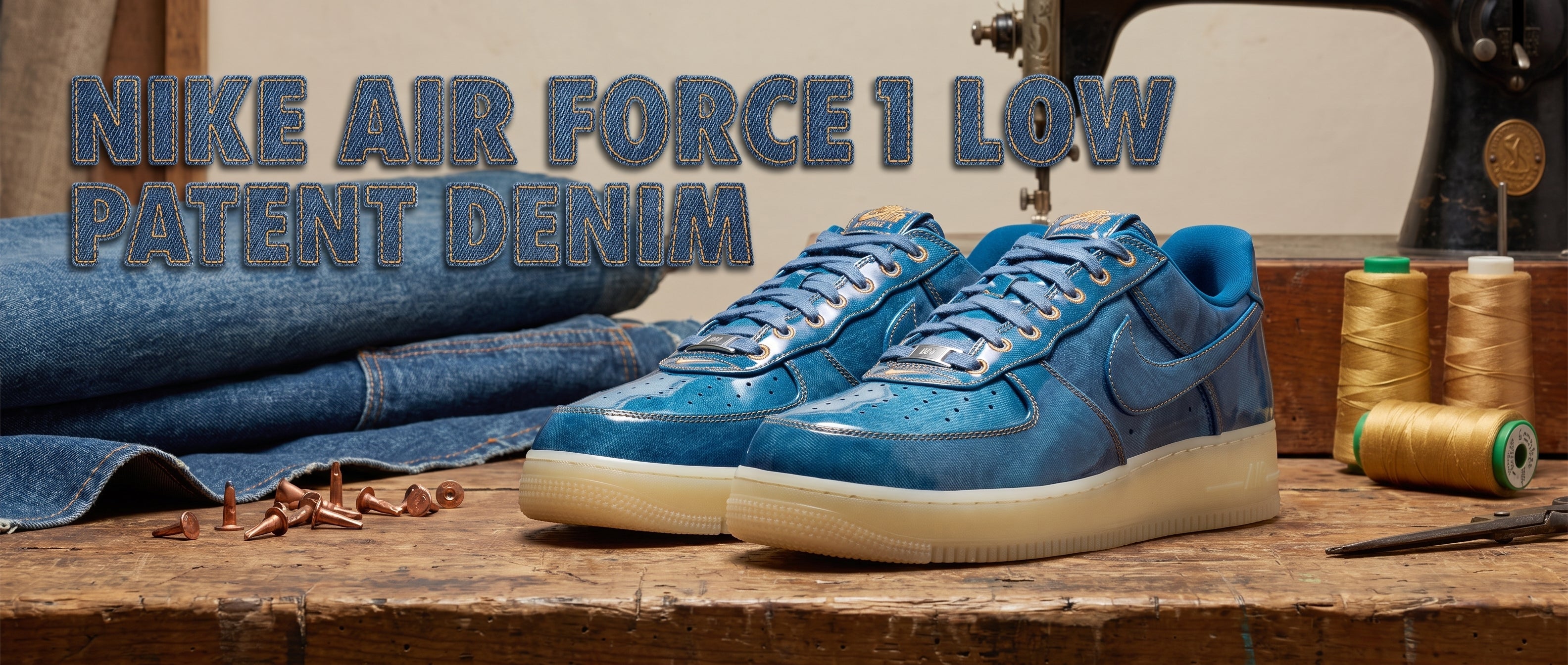 Nike Air Force 1 Low Patent Denim IM5757-400 2026 | Side Kicks