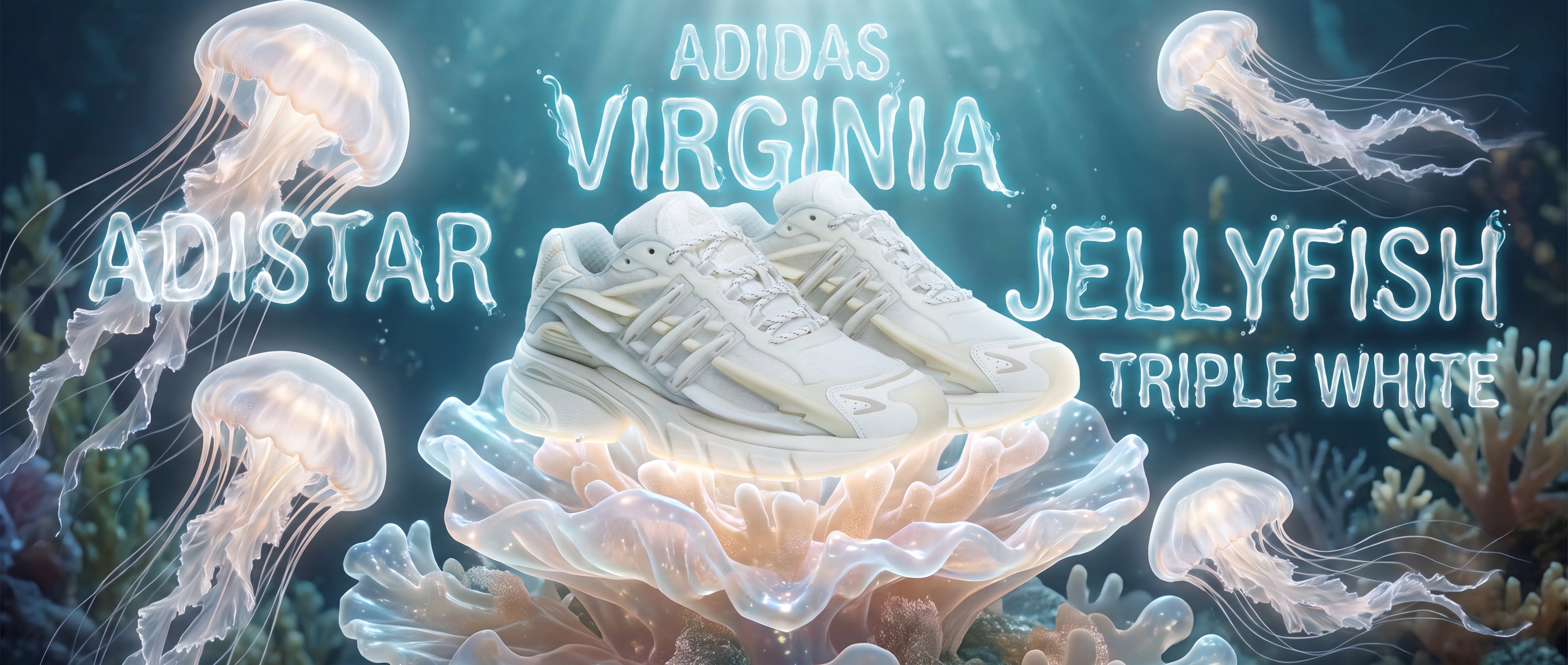 Pharrell x adidas VIRGINIA Adistar Jellyfish Triple White 2026 | Side Kicks