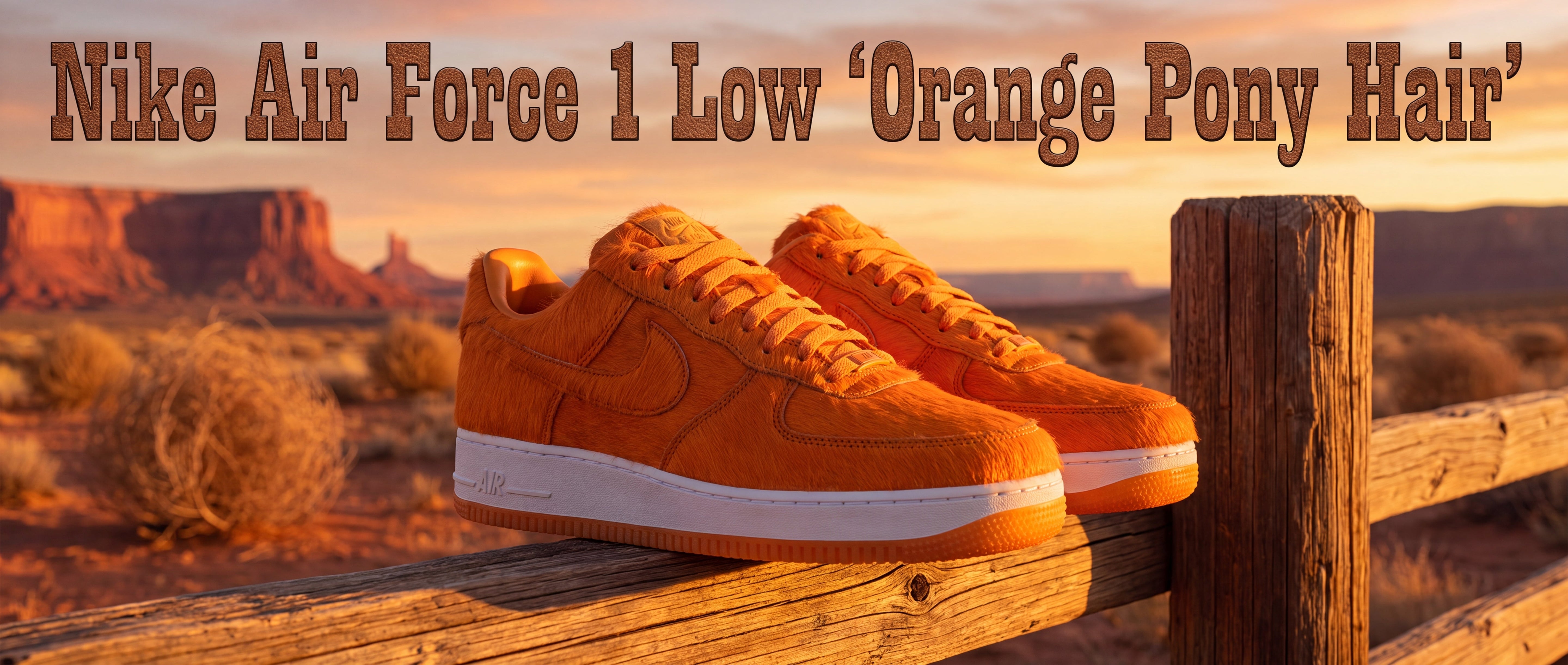 Nike Air Force 1 Low Orange Pony Hair IR1940-800 2026 | Side Kicks