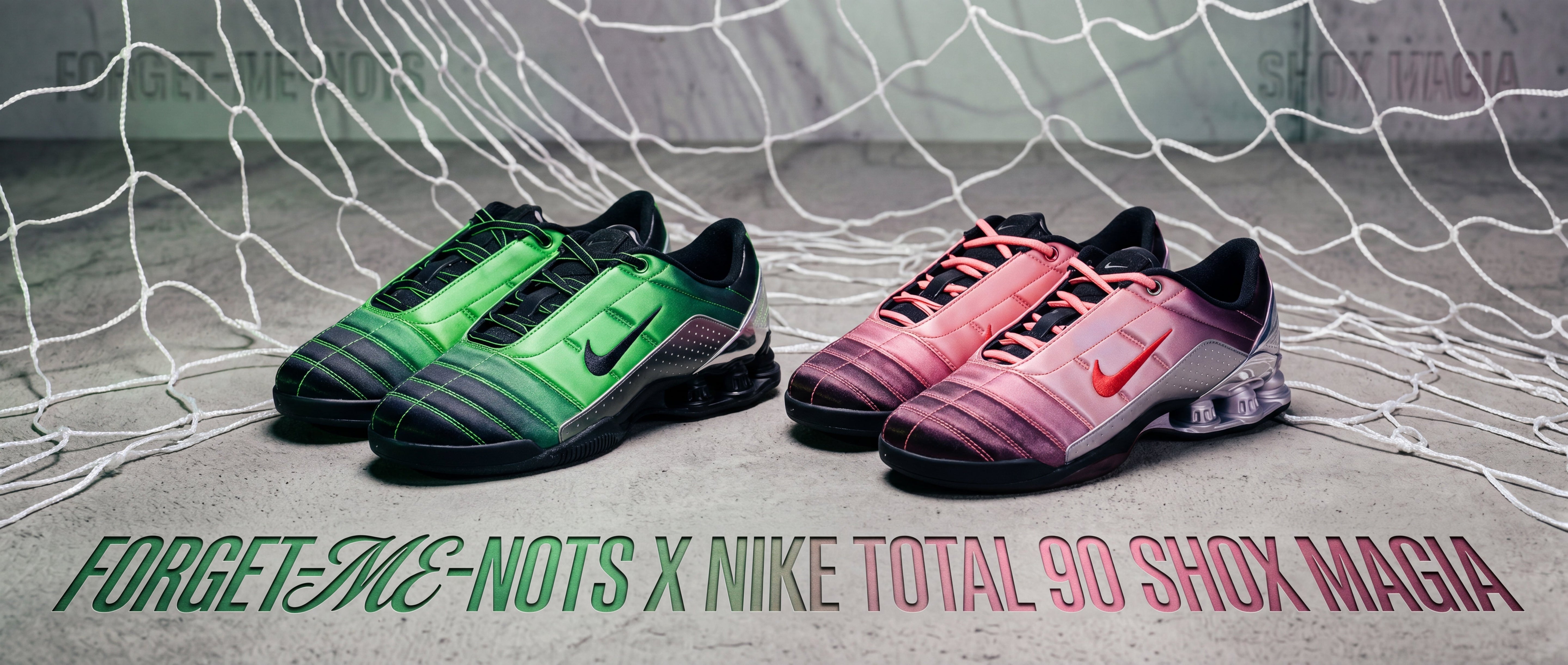 Forget-me-nots x Nike Total 90 Shox Magia Shy Pink 2026