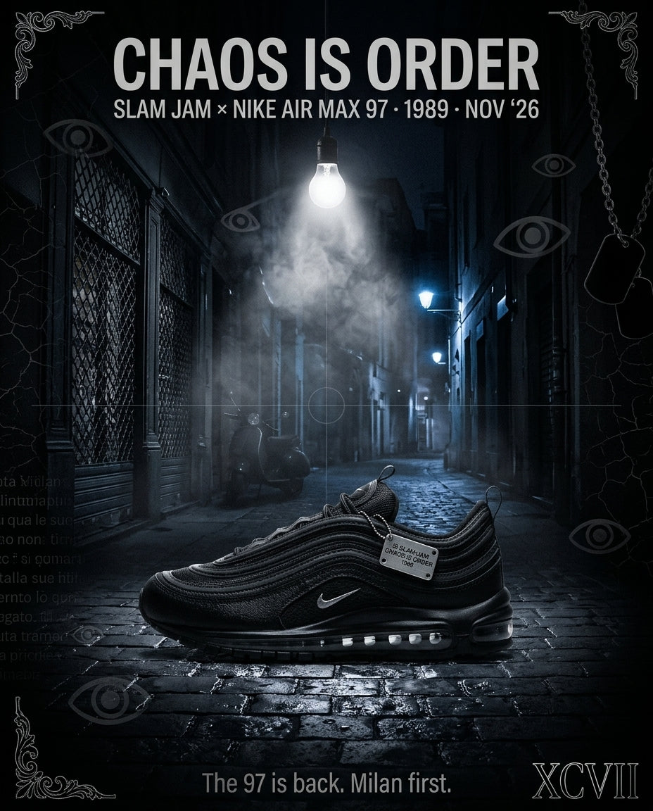 Eyes On The Air Unit: Slam Jam Teases The AM 97's Comeback With A Stealth Black Cracked-Leather Collab