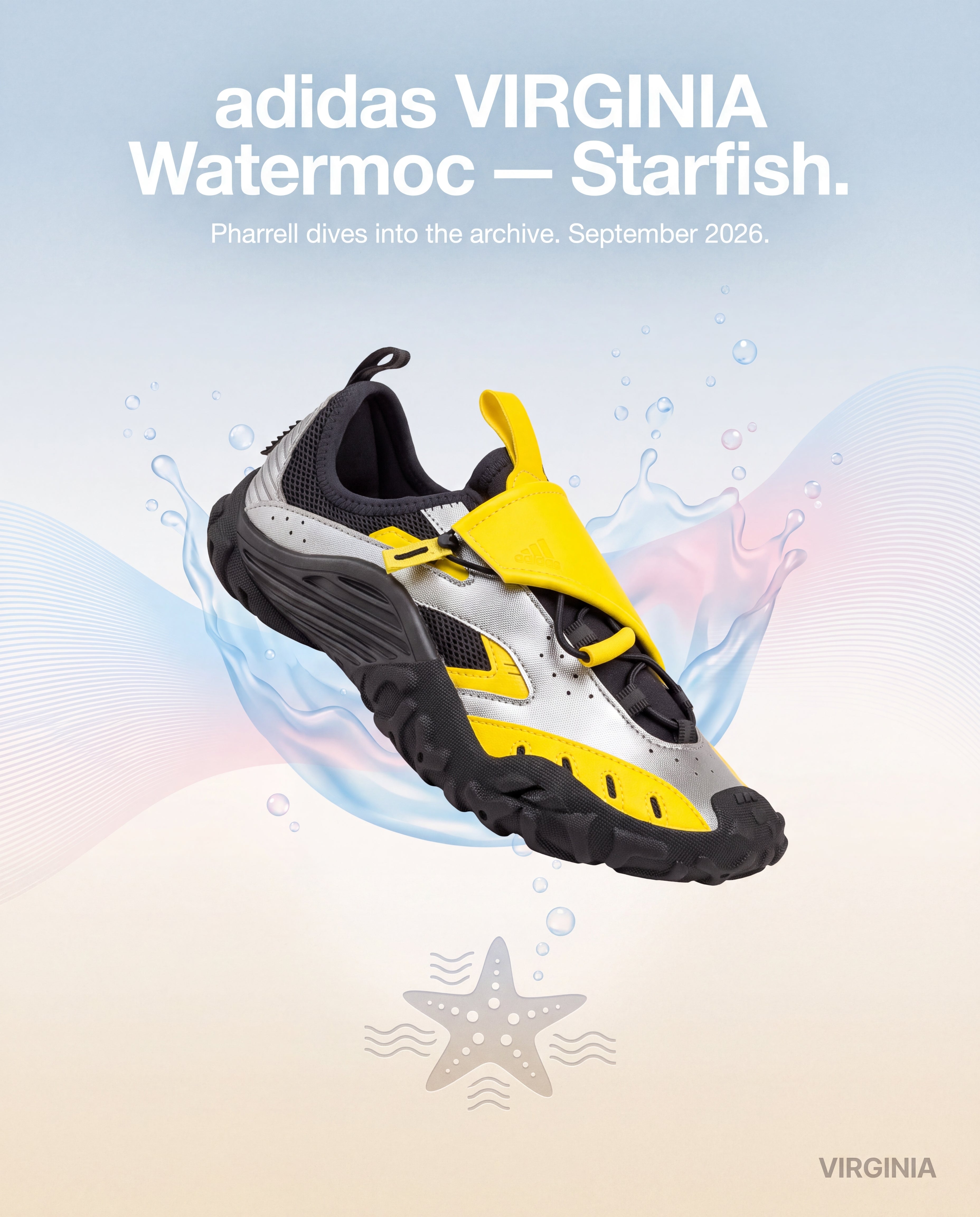 Meet the Starfish: Pharrell's adidas VIRGINIA Watermoc Dives Into September
