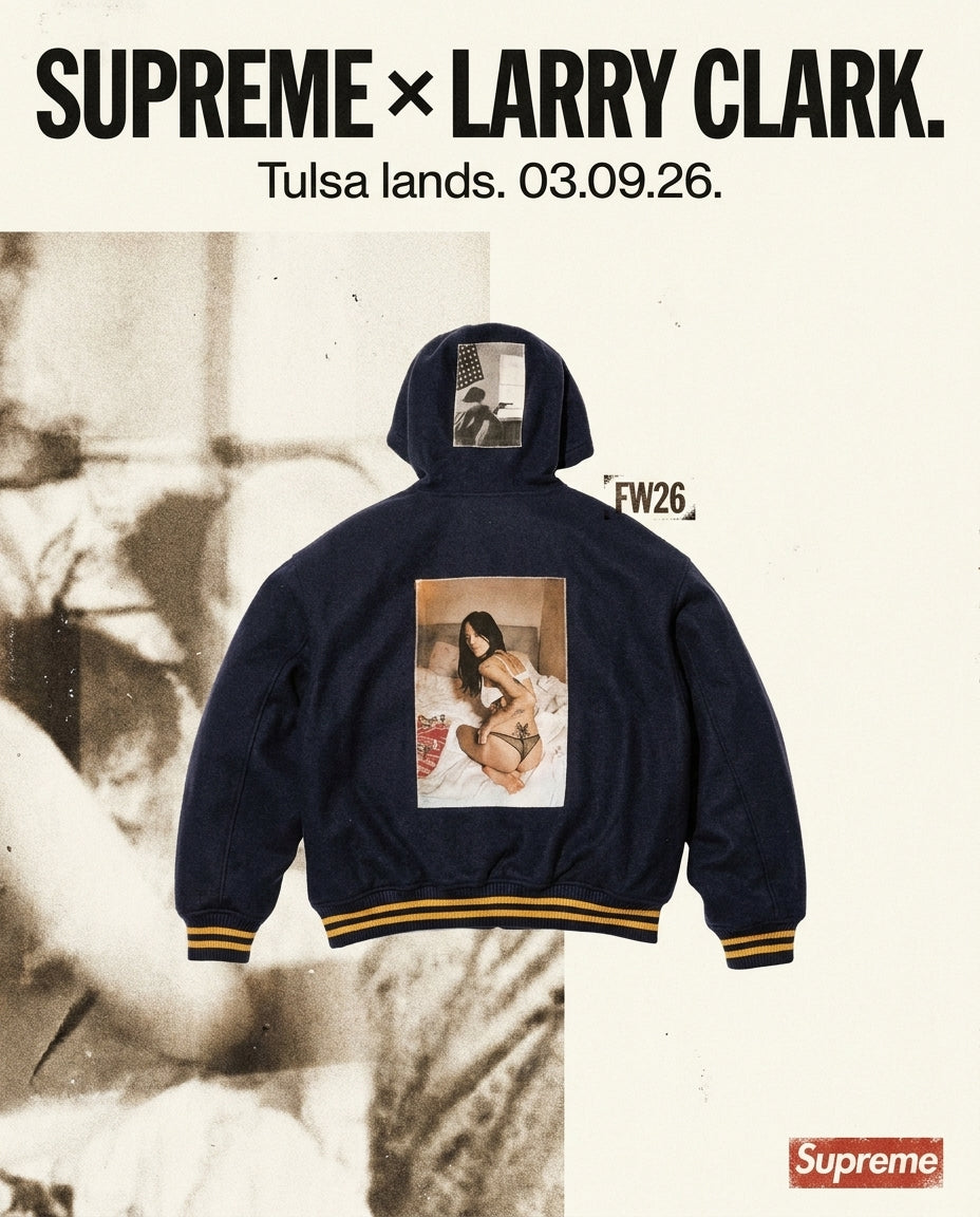 Tulsa Lands: Supreme x Larry Clark Headlines The First Major FW26 Drop