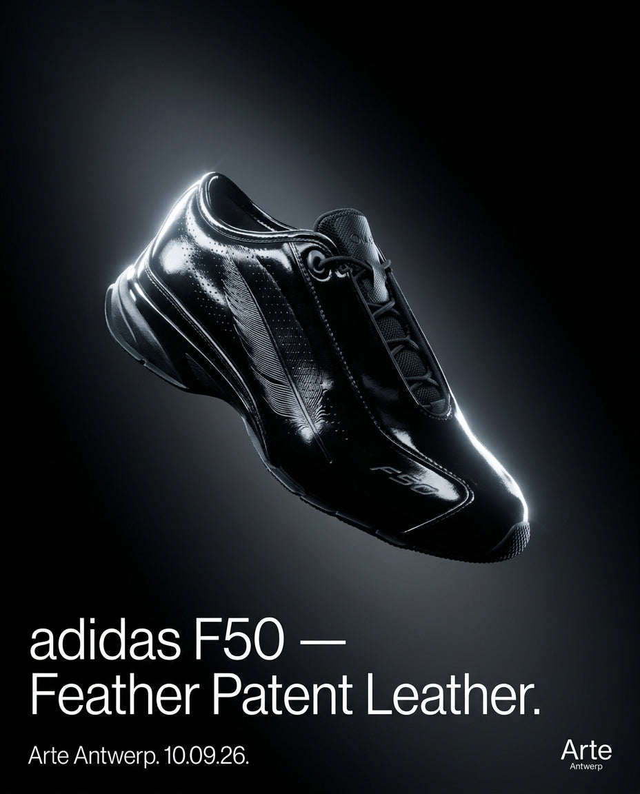 Football Meets Formalwear: Arte Antwerp's adidas F50 'Feather Patent Leather Black' Drops This Week