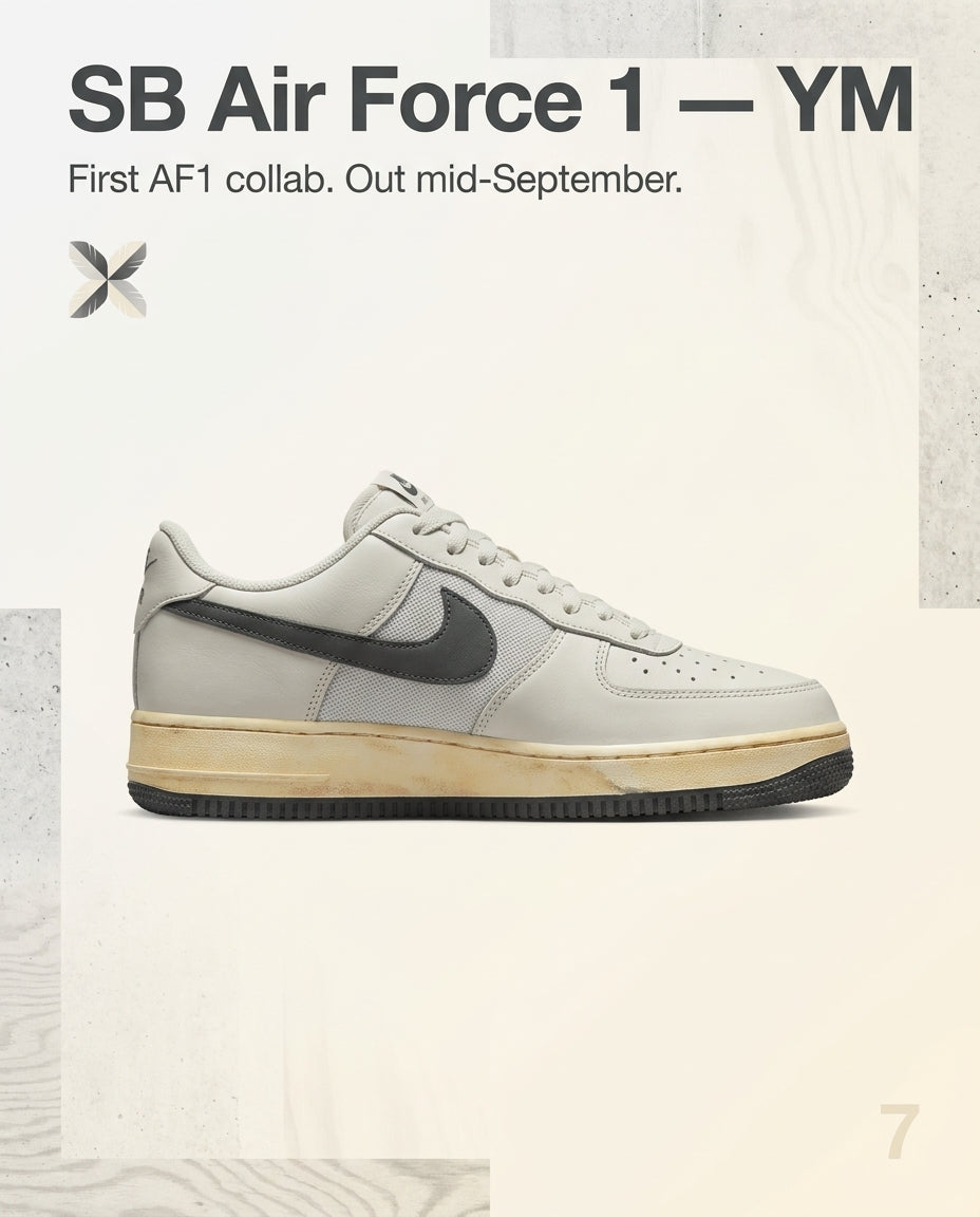 From Gold to Grail: Yuto Horigome's Nike SB Air Force 1 Debut Lands Mid-September