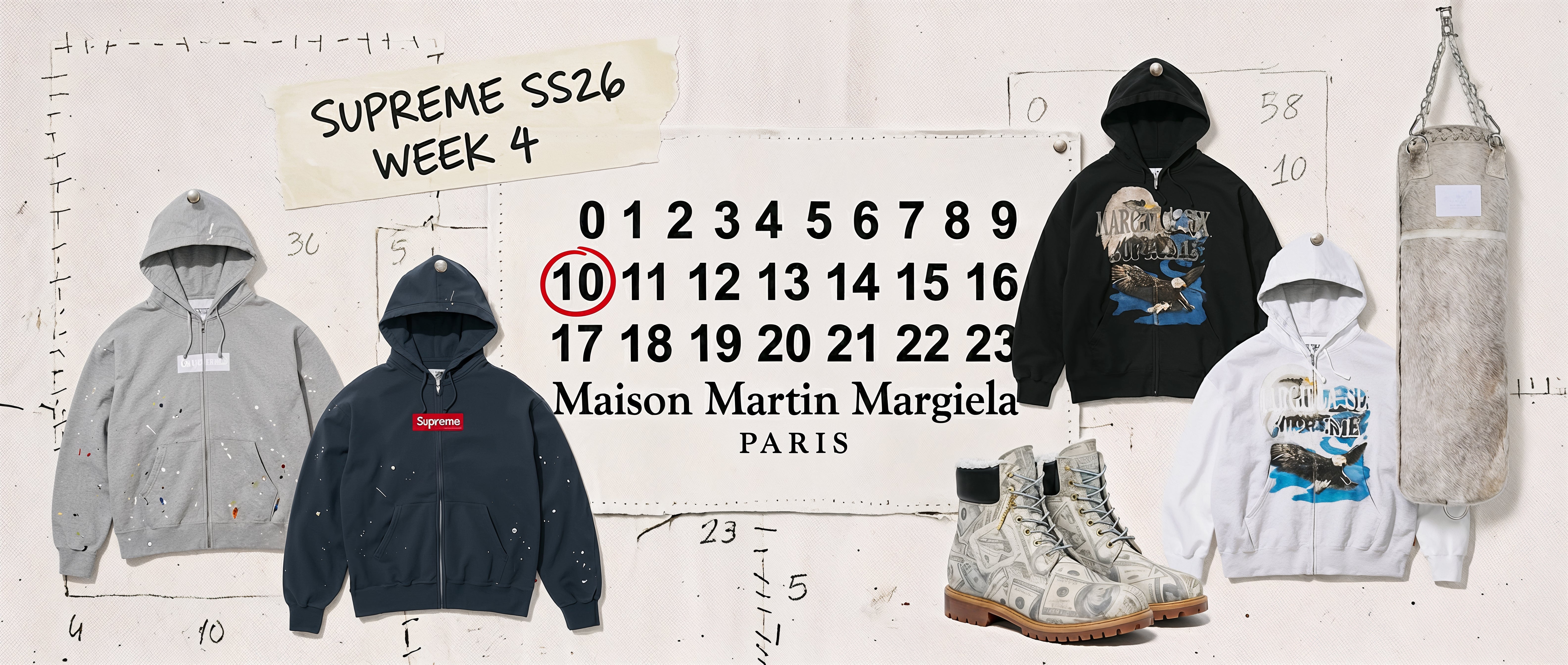Supreme MM6 メゾンマルジェラschott 2026 Supreme®/MM6 Maison Margiela Schott® Eagle Leather Jacket - Supreme