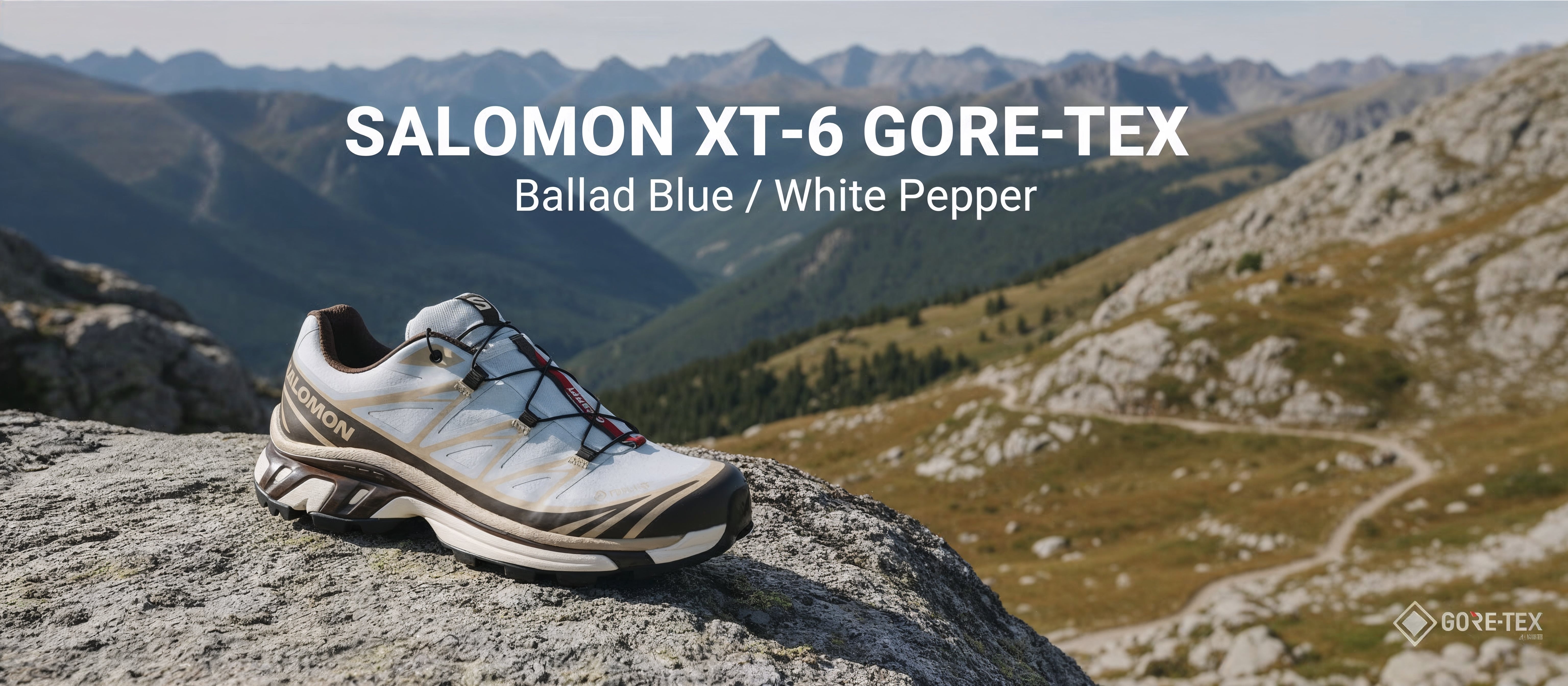 NAKED Copenhagen x Salomon XT-6 Gore-Tex Ballad Blue White Pepper