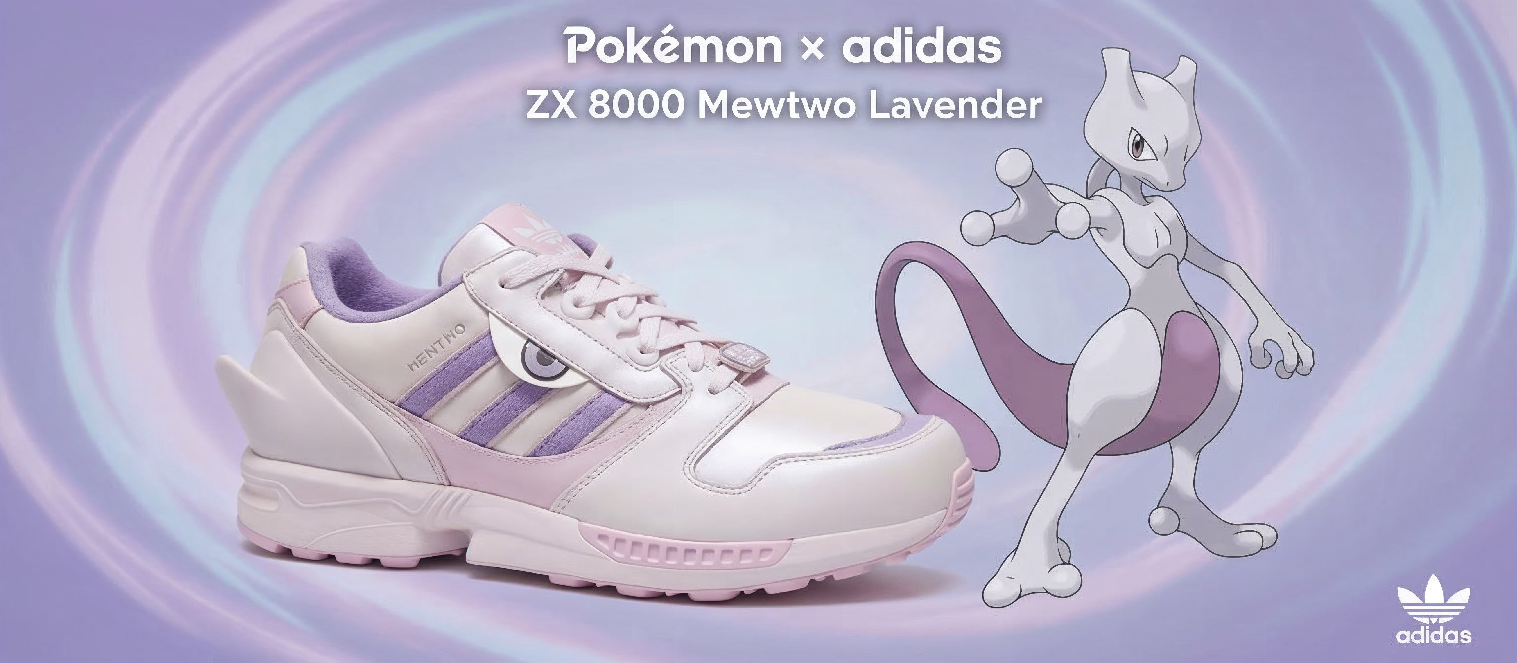Pokémon x adidas ZX 8000 “Mewtwo Lavender” Release Date, Price & Where to Buy