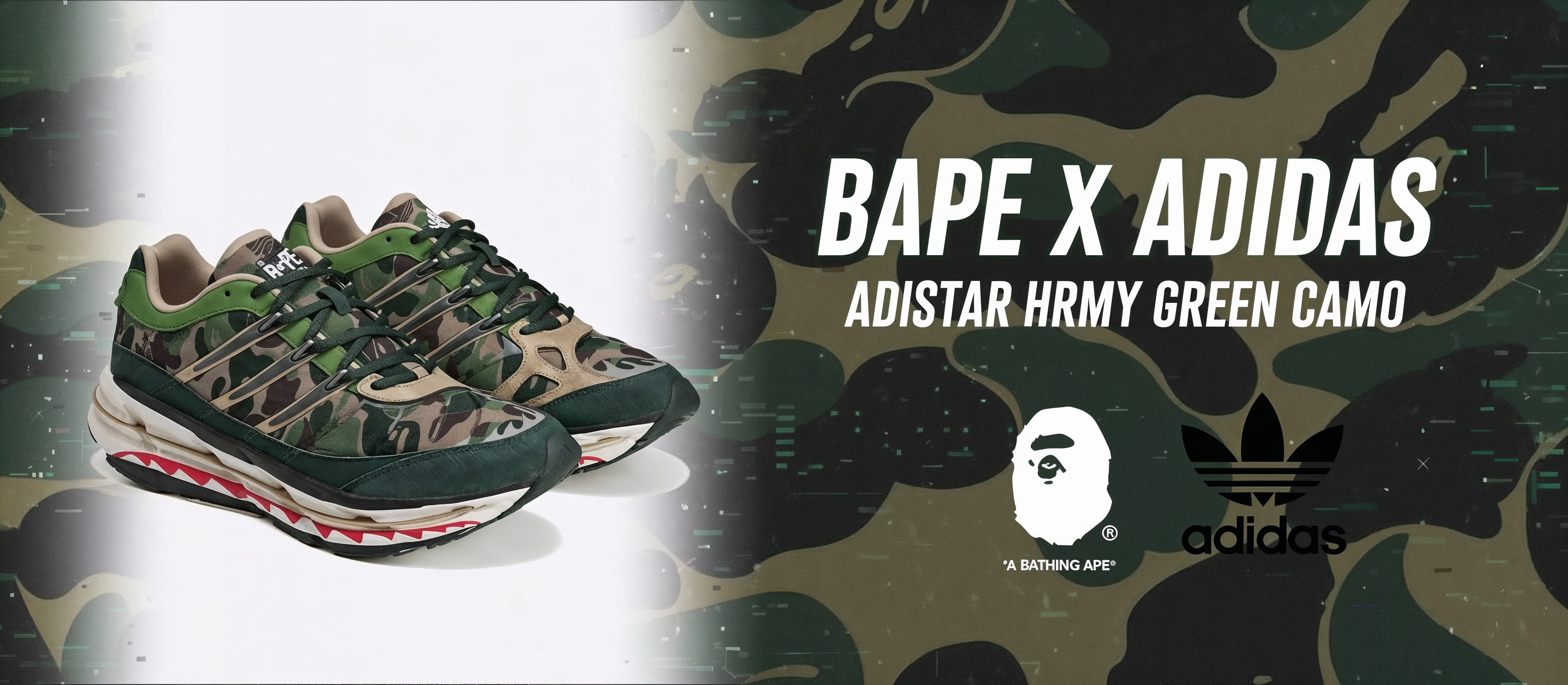 BAPE x adidas Adistar HRMY Green Camo | Release Date & Price