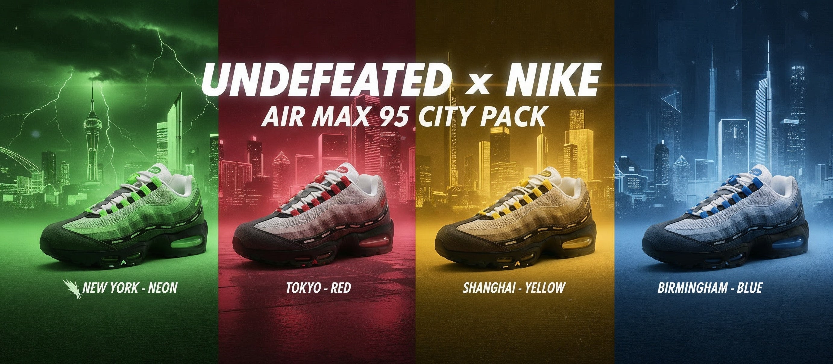 UNDEFEATED x Nike Air Max 95 City Exclusives Pack