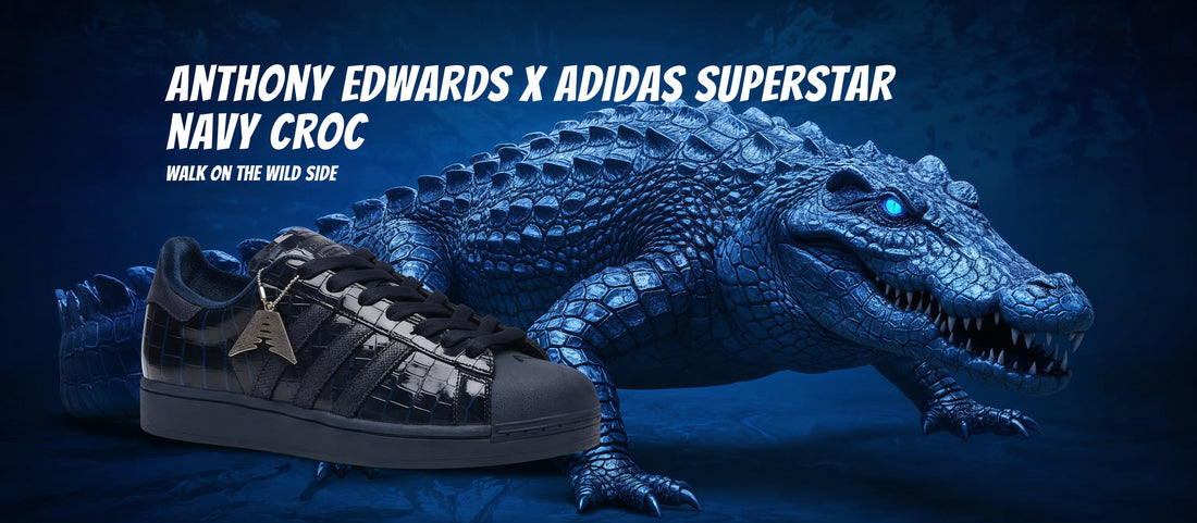 Anthony Edwards x adidas Superstar Navy Croc Releases 31st Jan