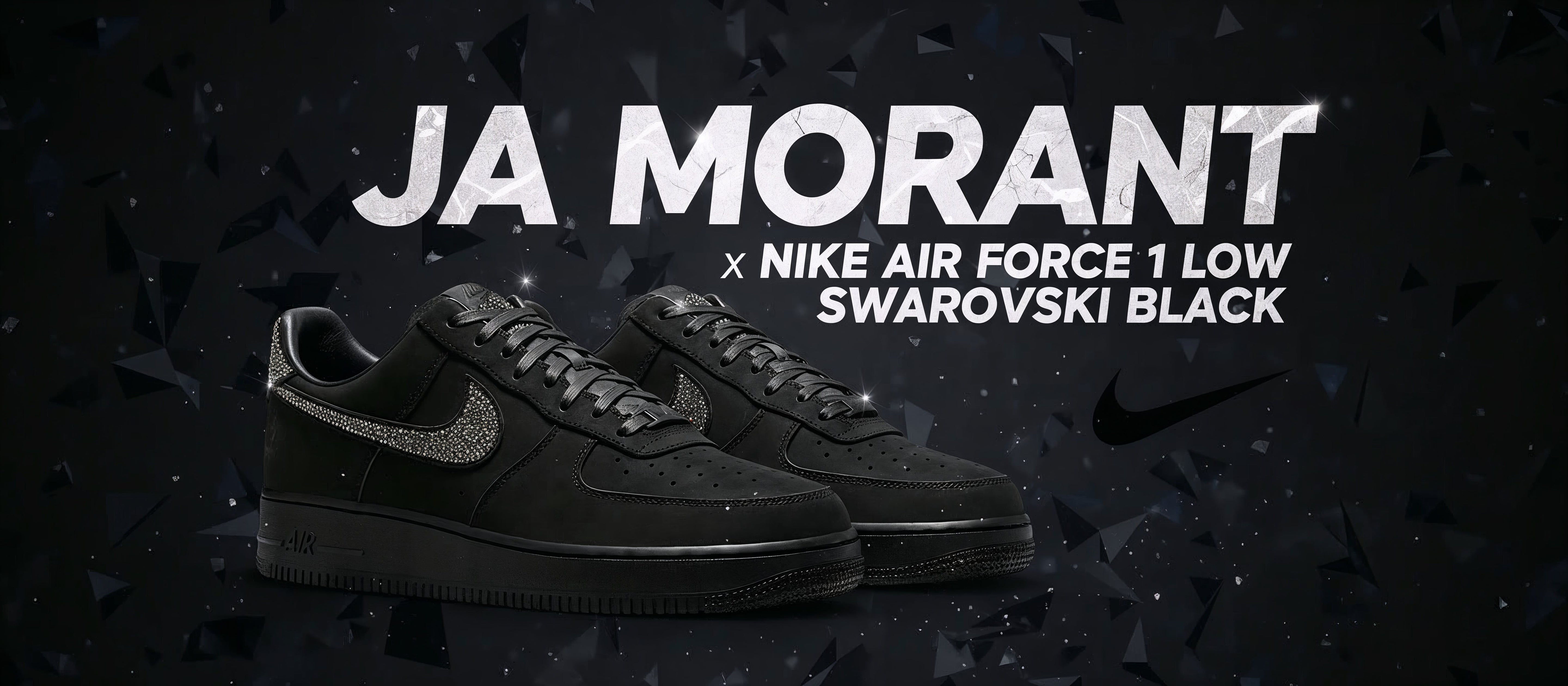 Ja Morant x Nike Air Force 1 Low Swarovski Black Release Date, Price & Where to Buy