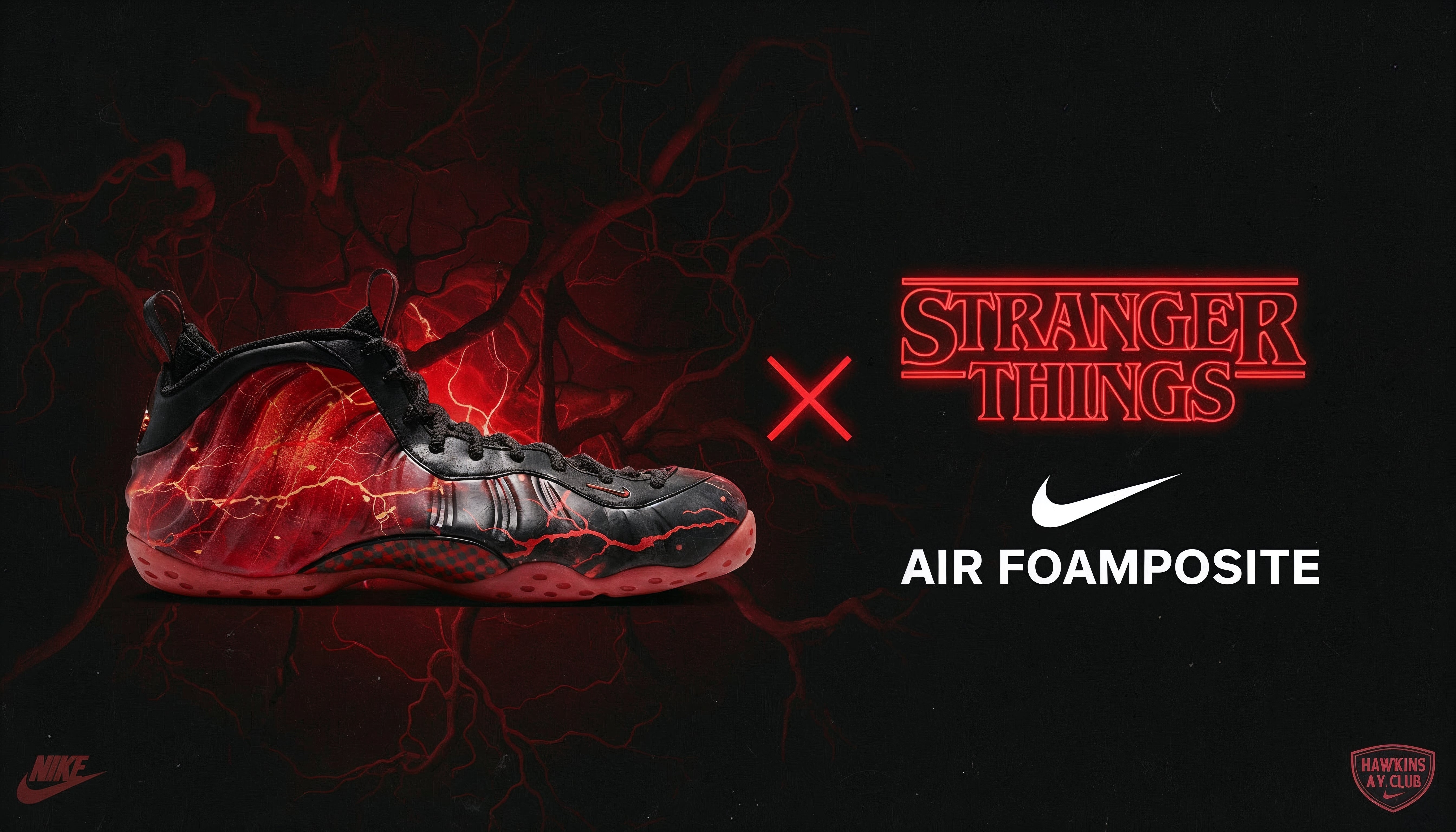 Stranger Things x Nike Air Foamposite One PRM QS Red Black Release Date, Price & Where to Buy
