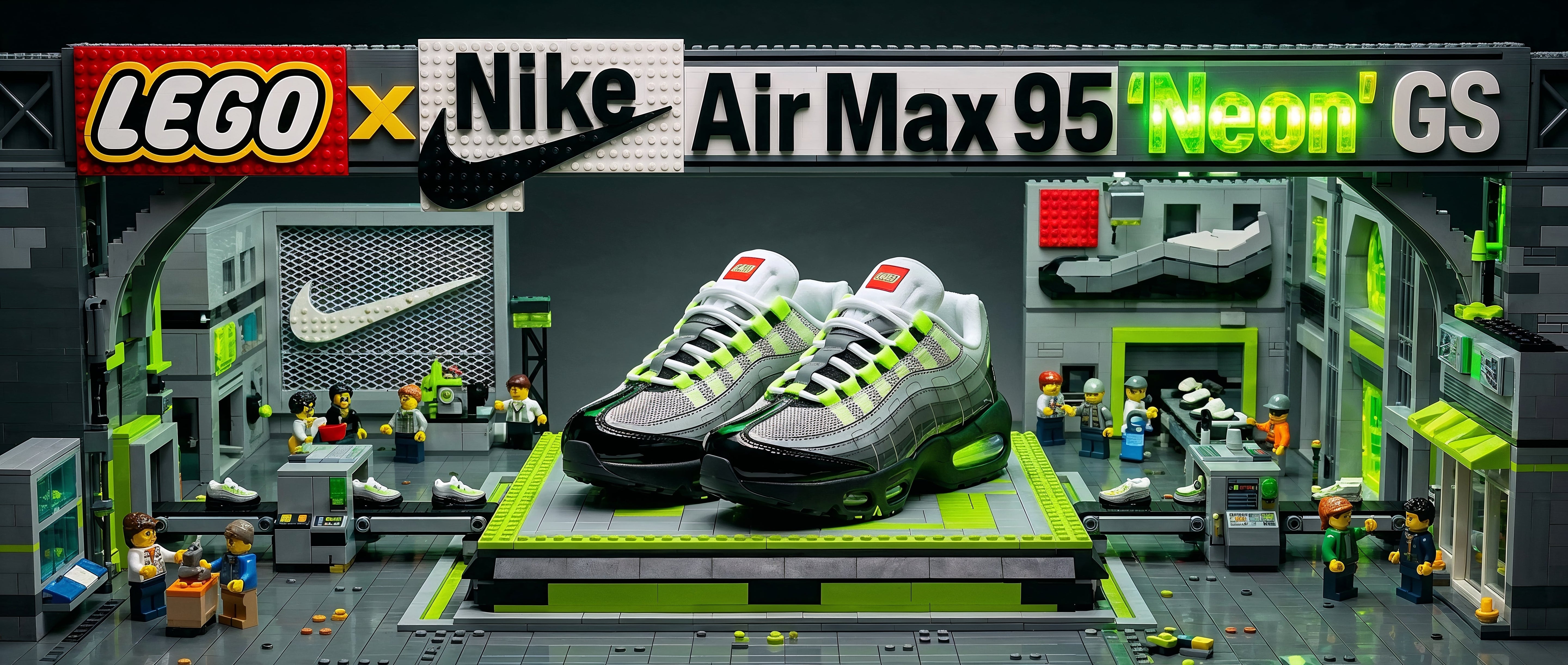 LEGO x Nike Air Max 95 'Neon' GS Release Date, Price & Where to Buy