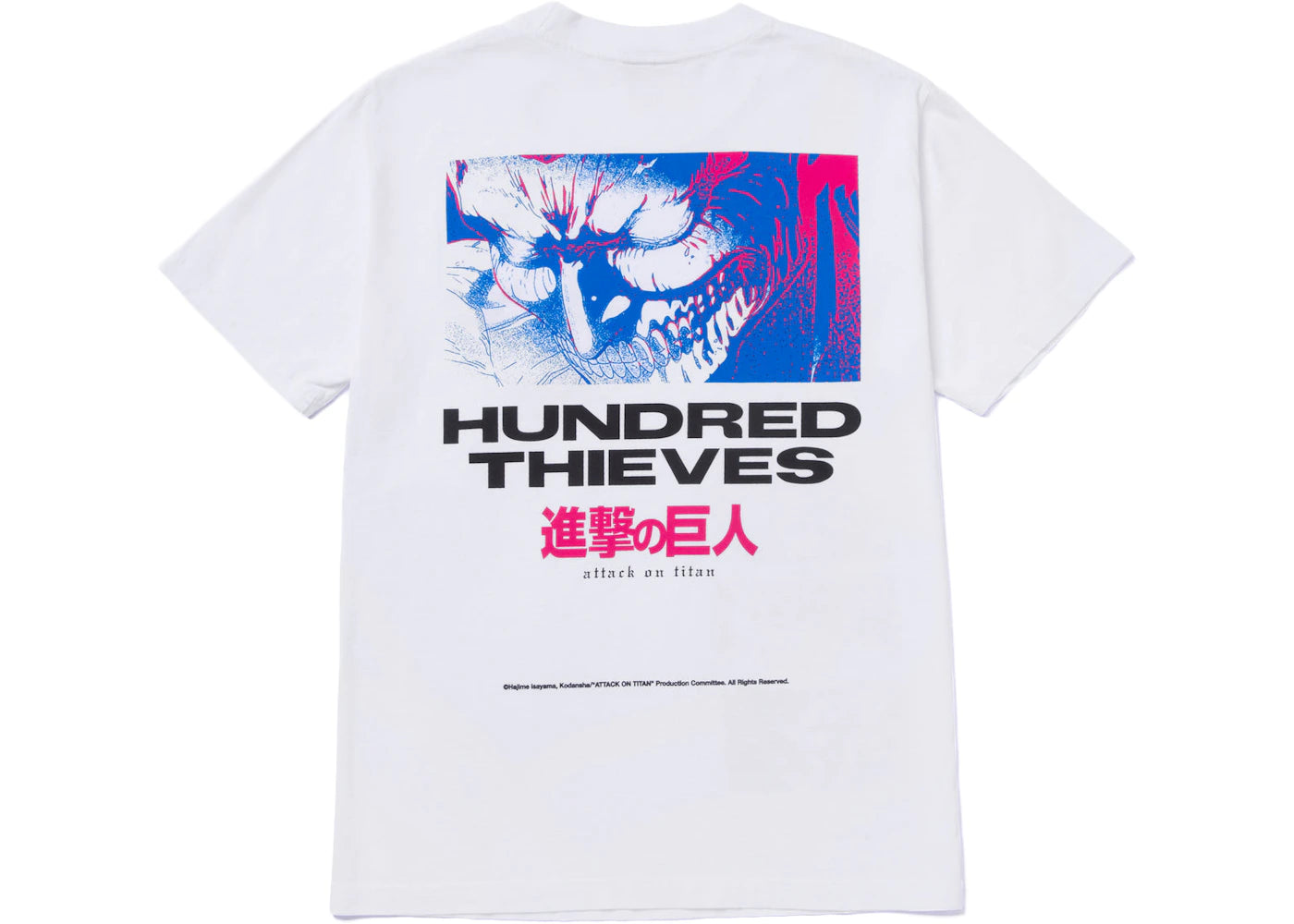 100 Thieves x Attack on Titan Eren into Titan T-shirt White 100 Thieves x Attack on Titan Eren into Titan T-shirt White