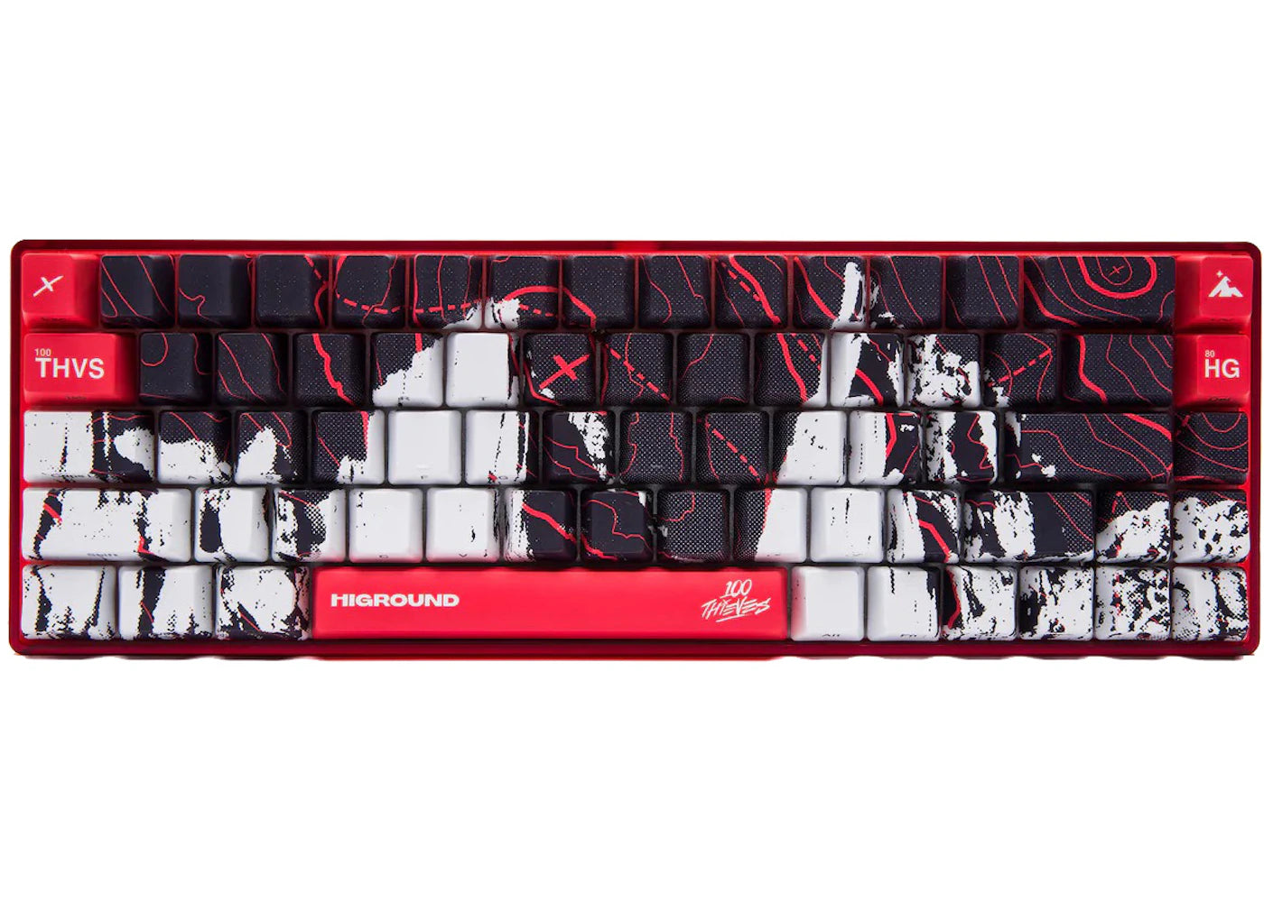 100 Thieves x Higround Basecamp 65 Onyx Keyboard Black/Red