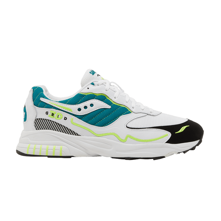 Saucony 3D Grid Hurricane White Green Lime