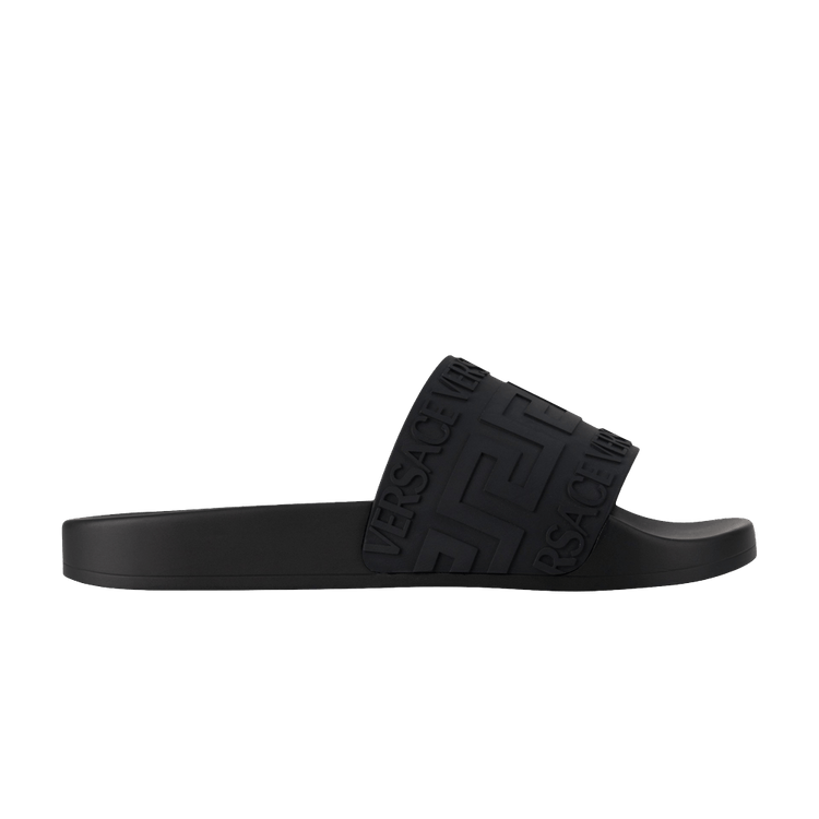 Versace Rubber Pool Slide Black