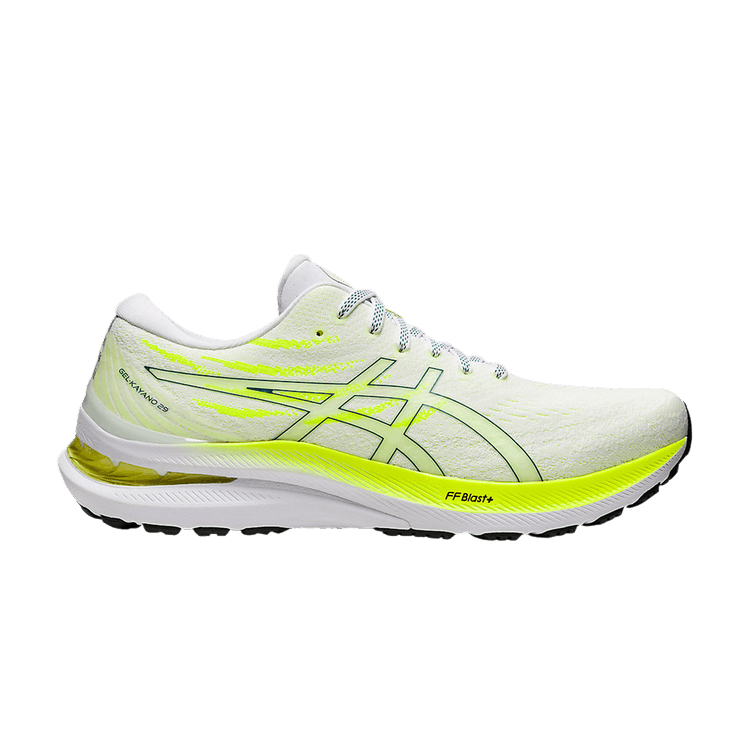 ASICS Gel-Kayano 29 White Velvet Pine Safety Yellow