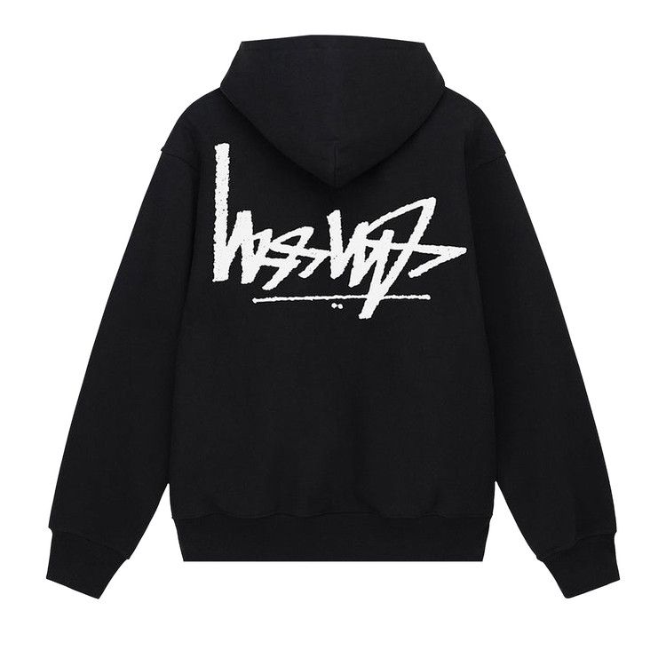 Stussy Flipped Zip Hoodie Black