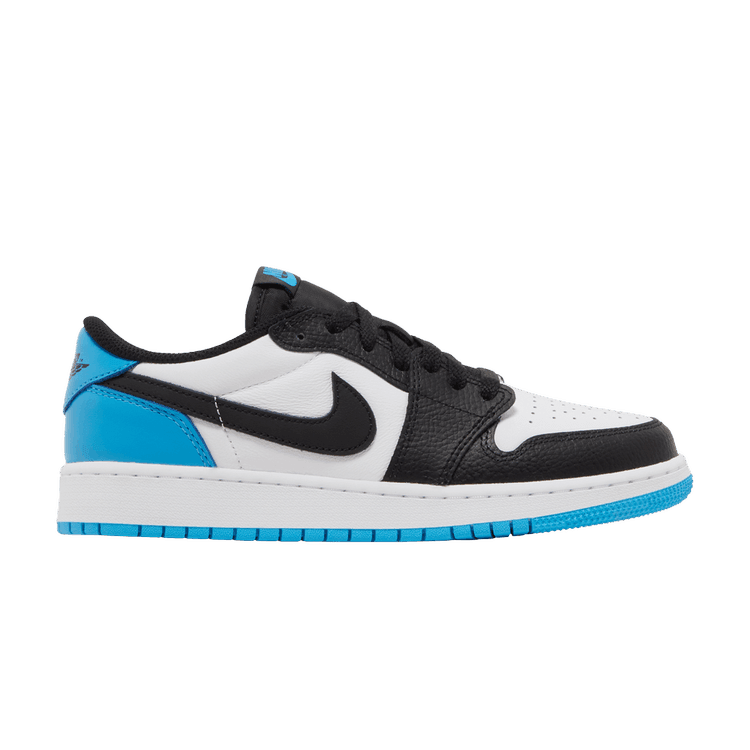 Jordan 1 Retro Low OG Black Dark Powder Blue (GS) - Side Kicks