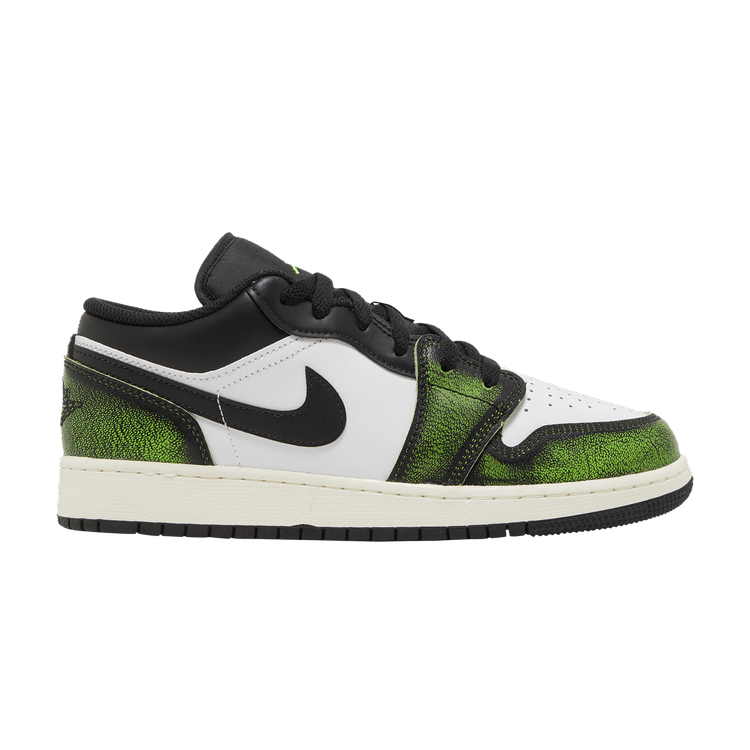 Jordan 1 Low Wear Away Electric Green (GS)