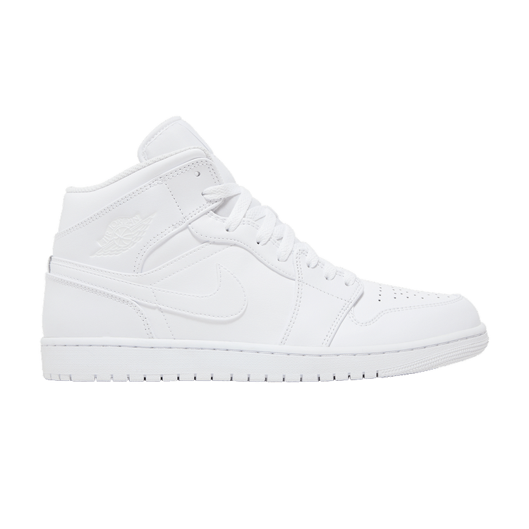 Jordan 1 Mid Triple White