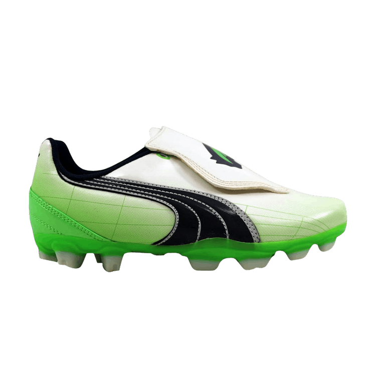 Puma V4 11 FG Vapor Grey/Green-Midnight Navy (Women's)