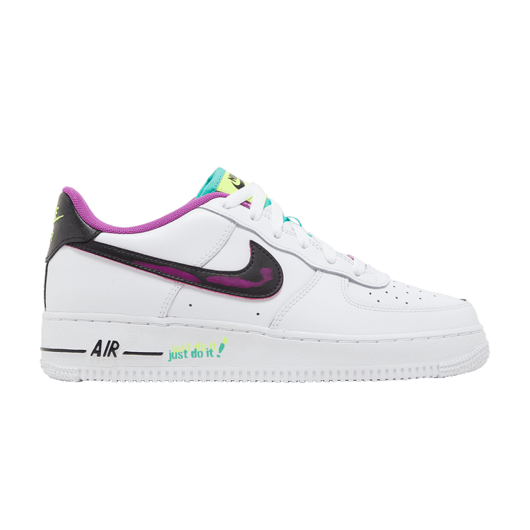 Nike Air Force 1 Low '07 LV8 Just Do It! White Vivid Purple (GS)