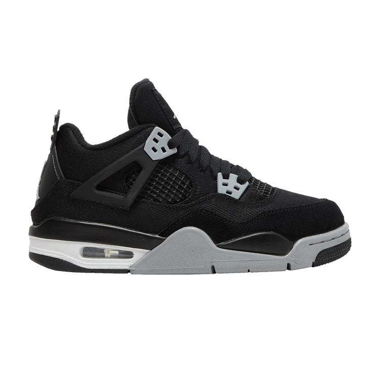 Jordan 4 Retro Black Canvas (GS) - Side Kicks