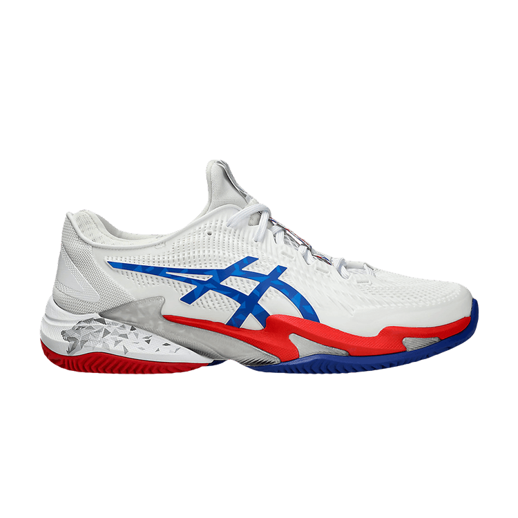 ASICS Court FF 3 Novak Clay Paris White Asics Blue