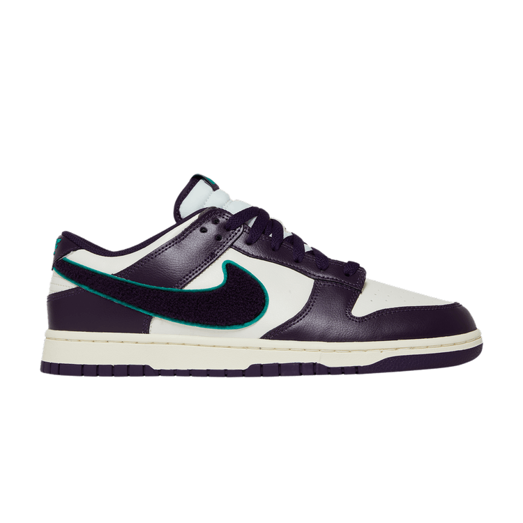 Nike Dunk Low Chenille Swoosh Sail Grand Purple