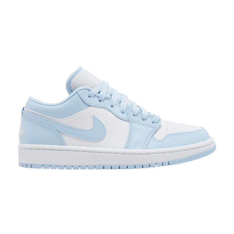 Jordan 1 Low White Ice Blue (Women's) - Side Kicks