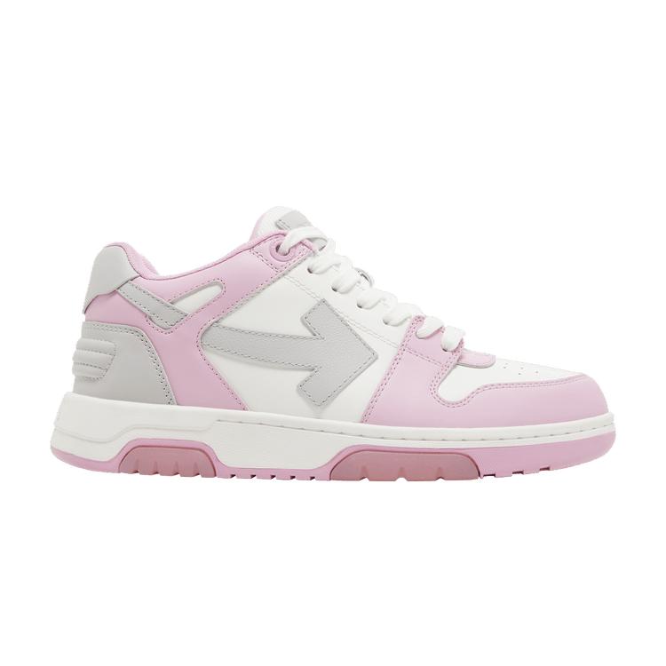 OFF-WHITE Out Of Office OOO Low Tops White Light Grey Light Pink (Women's)